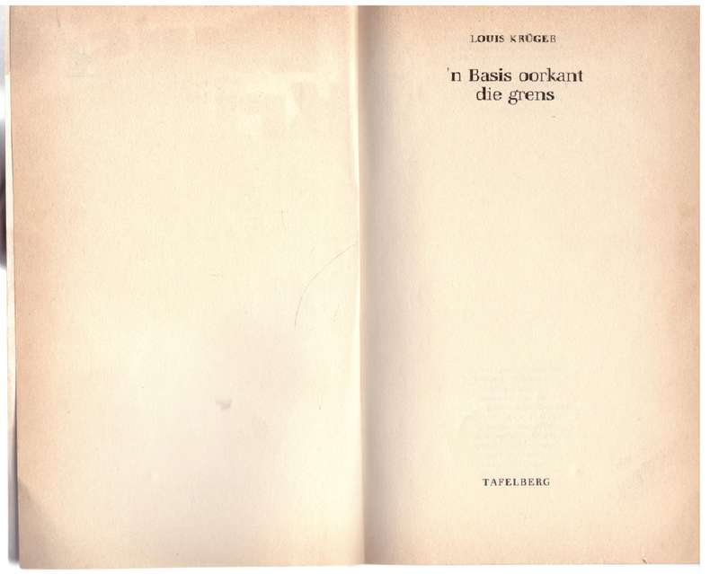 'n Basis oorkant die grens - Louis Krüger