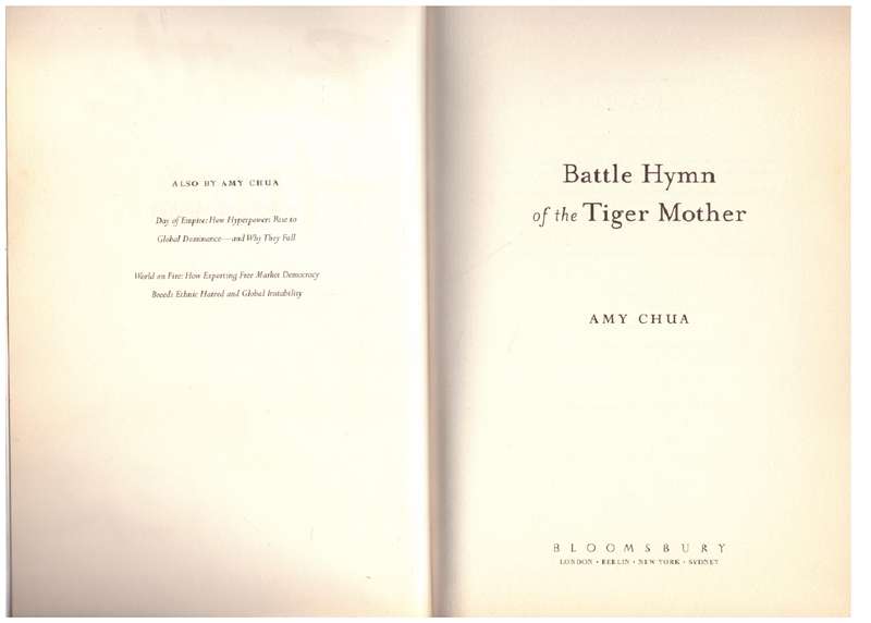 Battle Hymn of the Tiger Mother - Amy Chua
