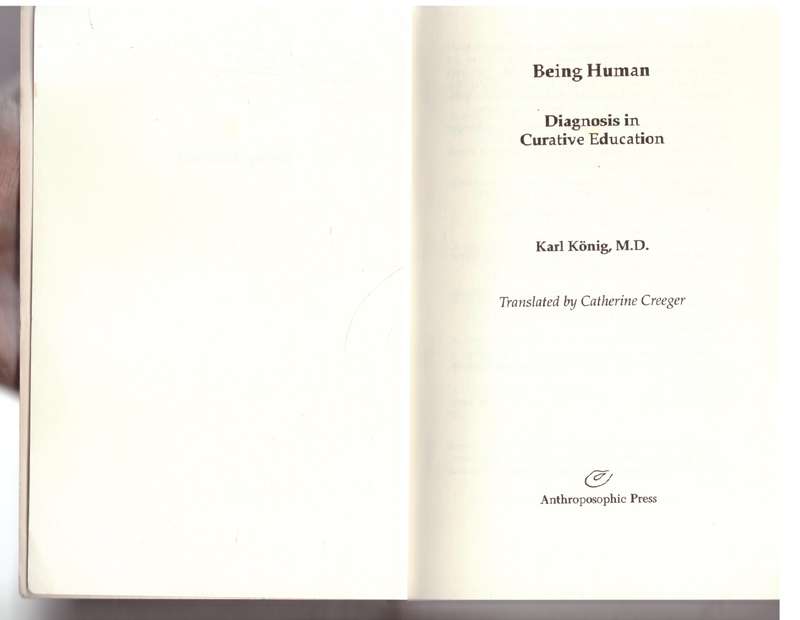Being Human: Diagnosis in Curative Education - Karl König