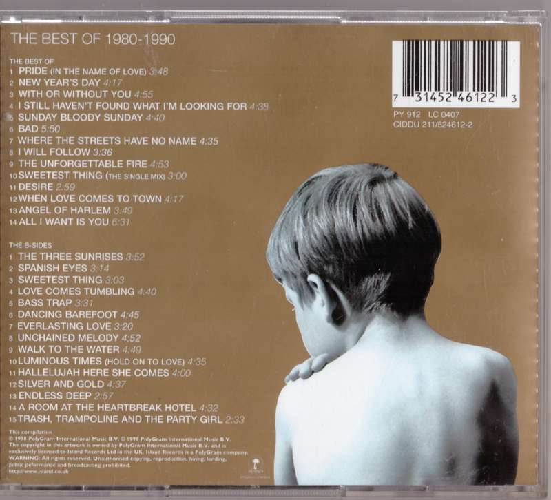 U2  The Best Of 1980-1990 & B-Sides (CD)