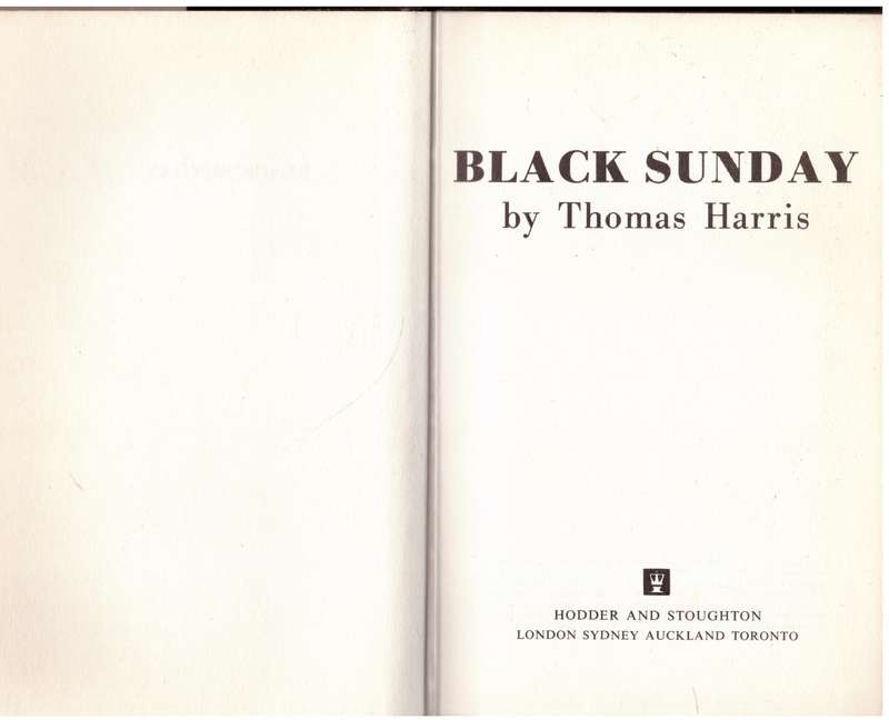 Black Sunday -- Thomas Harris