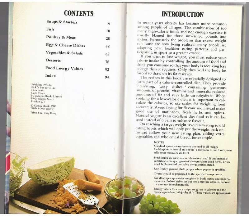 The Pick 'n Pay Book of Slimming -- Rhona Newman