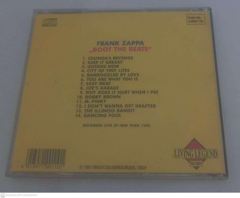 Frank Zappa  Boot The Beats (CD)