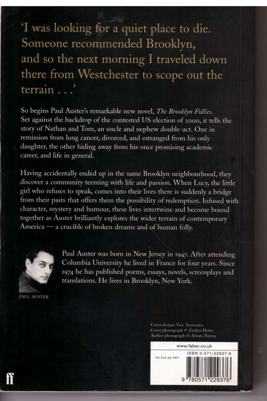The Brooklyn Follies: A Novel  --  Paul Auster