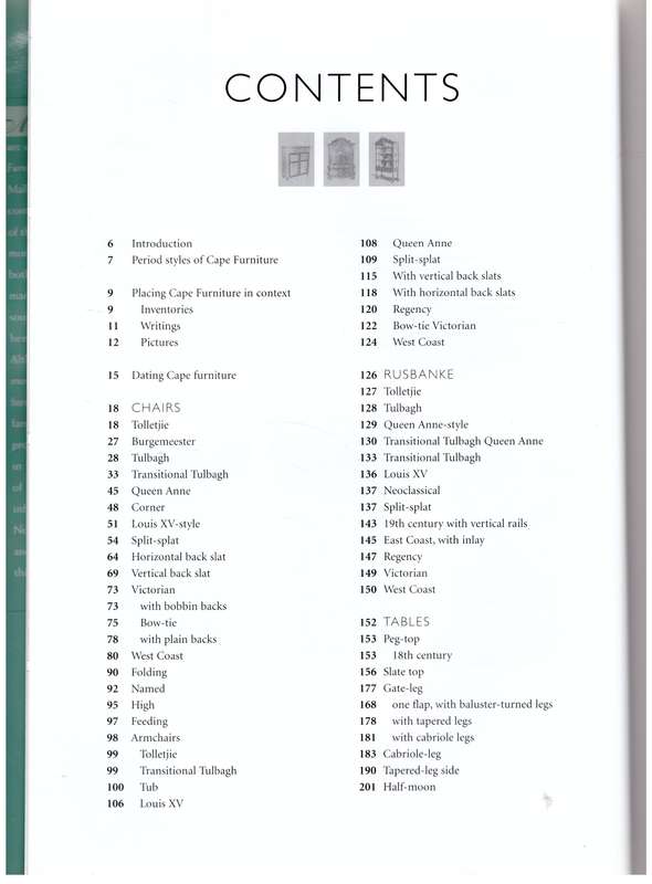 Cape Antique Furniture: A Comprehensive Pictorial Guide -- Michael Baraitser, Anton Obholzer