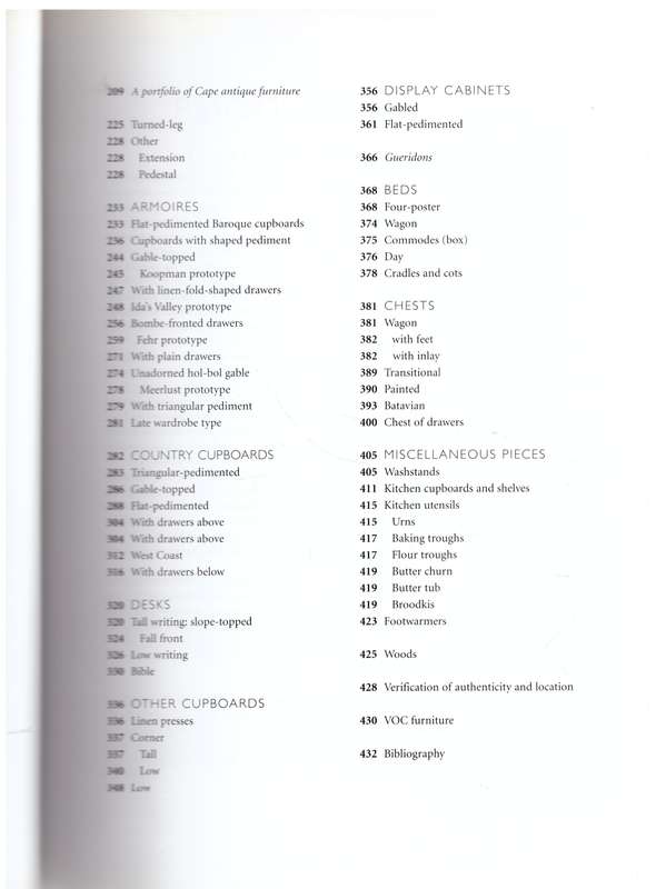 Cape Antique Furniture: A Comprehensive Pictorial Guide -- Michael Baraitser, Anton Obholzer
