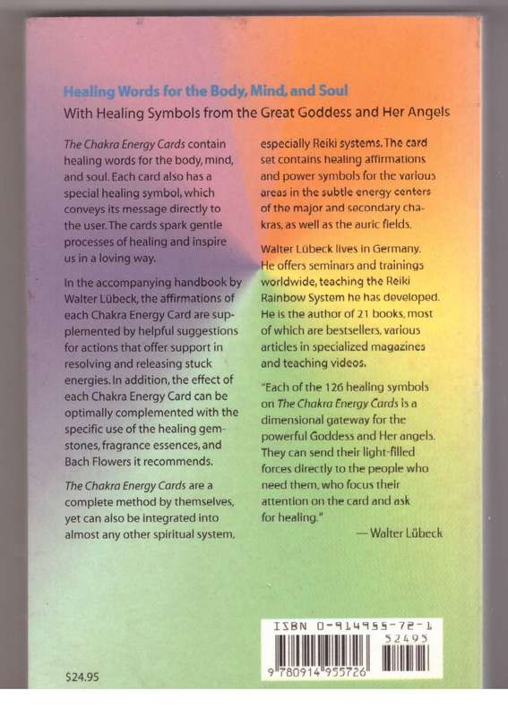 Chakra Energy Cards, The Book and Card Set