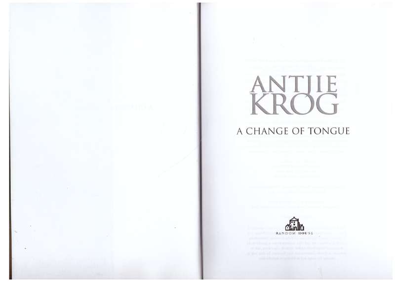 A Change of Tongue  --  Antjie Krog