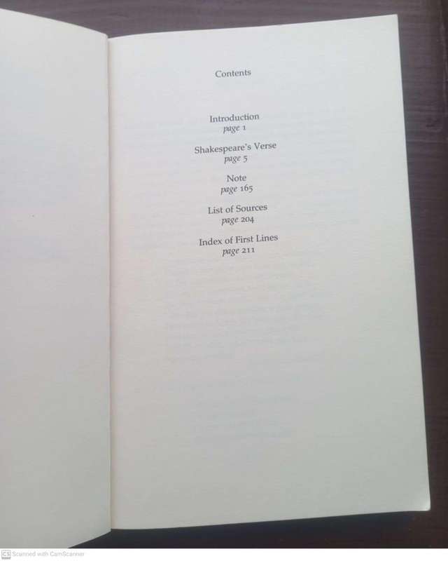 A Choice of Shakespeare's Verse -- Ted Hughes [Compiler]