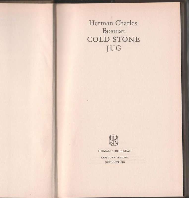 Cold Stone Jug -- Herman Charles Bosman