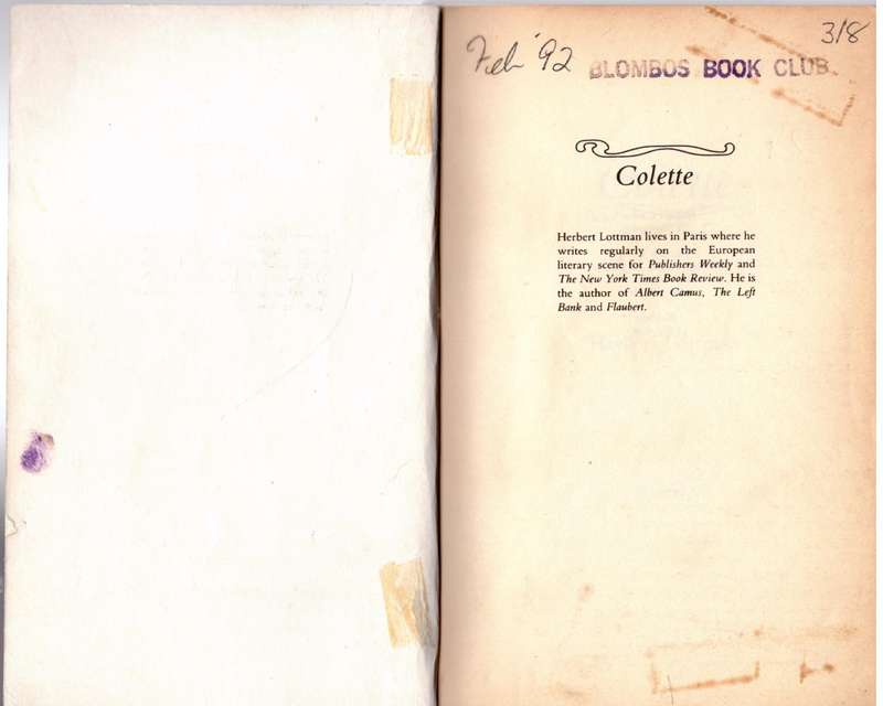 Colette: A Life  -- Herbert Lottman