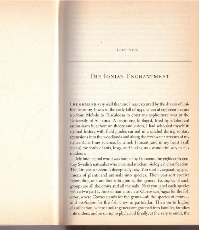 Consilience: The Unity of Knowledge - Edward O. Wilson