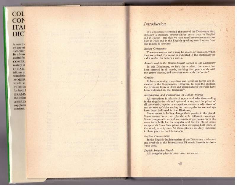Collins Contemporary Italian dictionary: Italian-English/ English-Italian  --  Isopel May [Ed.]