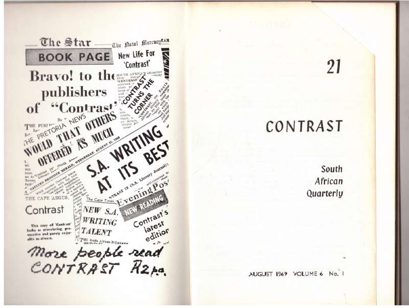 Contrast 21 - Volume 6, Number 1, August 1969