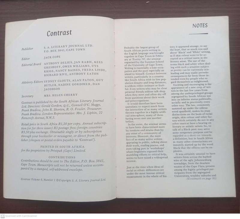 Contrast 33 - Volume 9, Number 1, April 1975