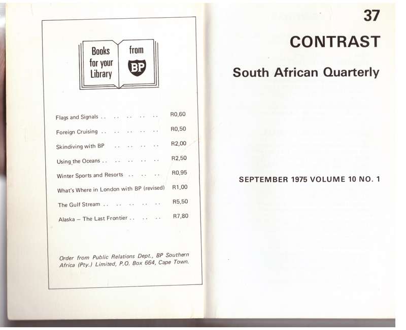 Contrast 37 - Volume 10, Number 1, September 1975