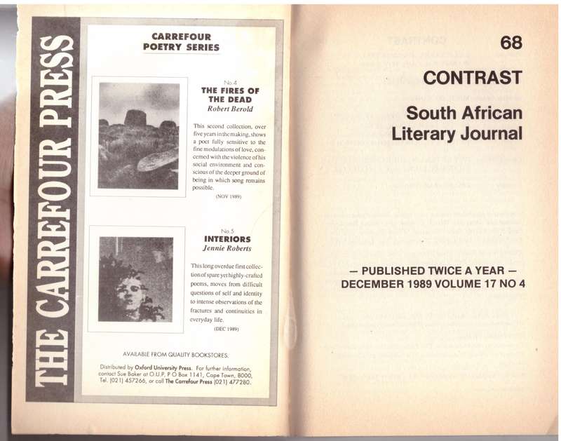 Contrast 68 - Volume 17, No 4, December 1989
