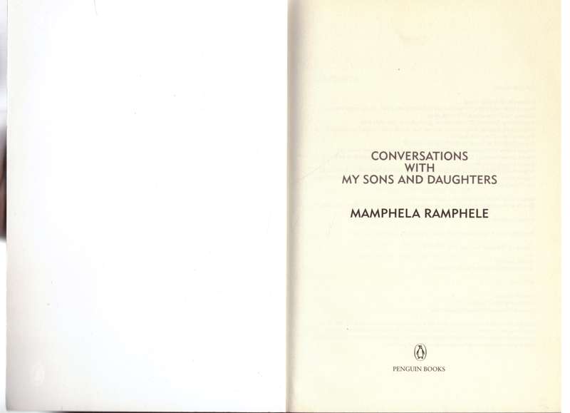 Conversations with My Sons and Daughters - Mamphela Ramphele