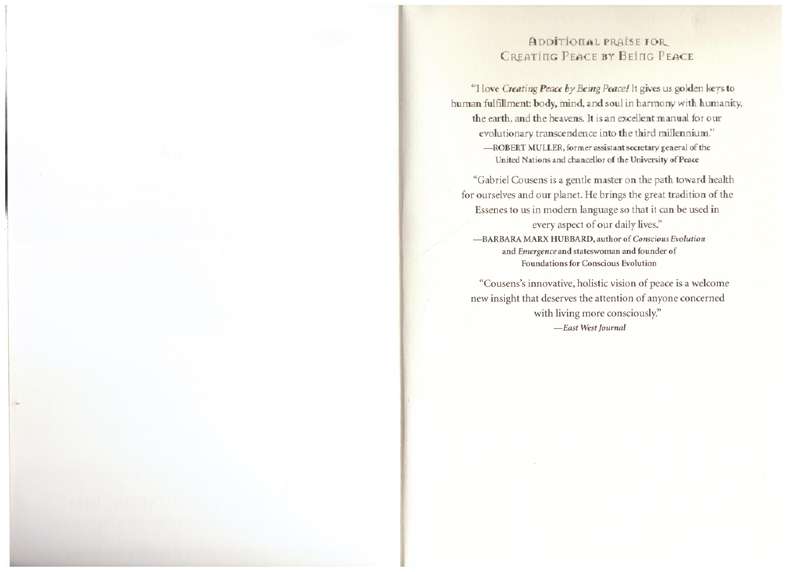 Creating Peace by Being Peace: The Essene Sevenfold Path - Gabriel Cousens