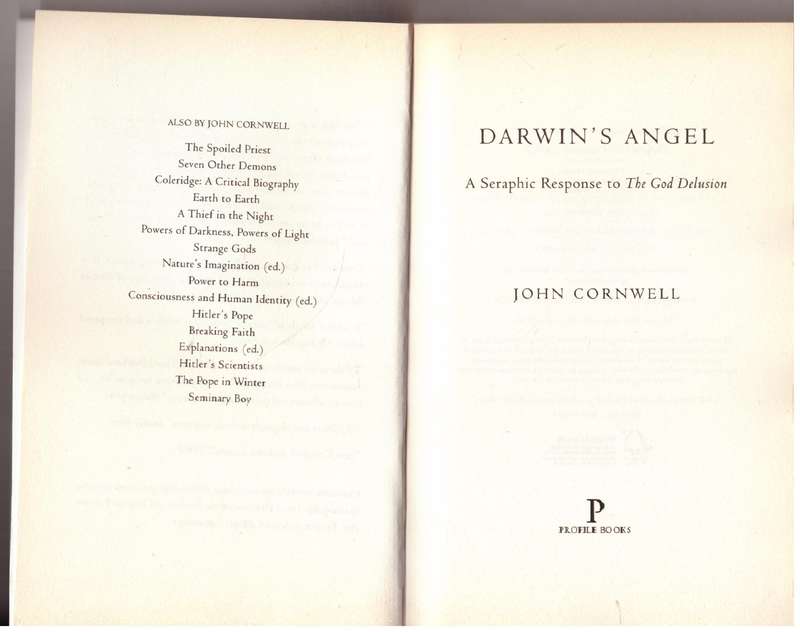 Darwin's Angel : An Angelic Riposte to the God Delusion - John Cornwell