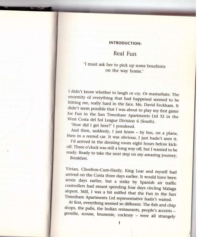 David Feckham: My Back Side  --  Ivor Baddiel, Jonny Zucker