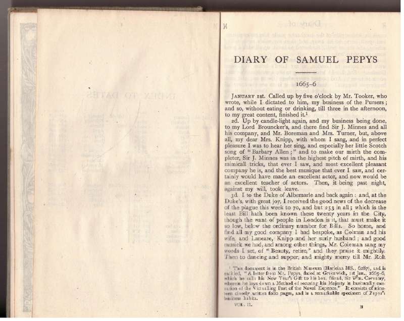 The Diary of Samuel Pepys: In Three Volumes : Volume Two