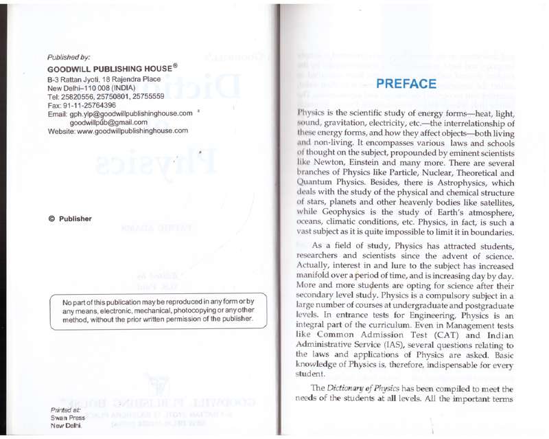 Dictionary Of Physics -- Patric Adams