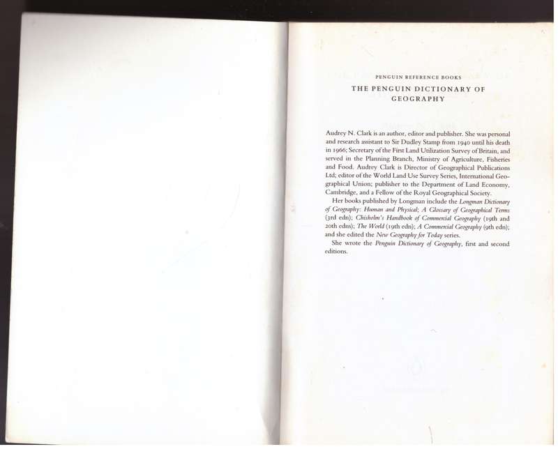 The Penguin Dictionary of Geography -- Audrey N. Clark