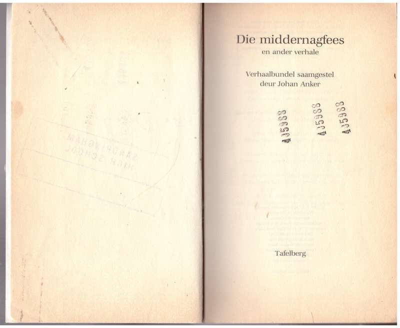 Die Middernagfees en ander verhale -- Johan Anker [ Samesteller]