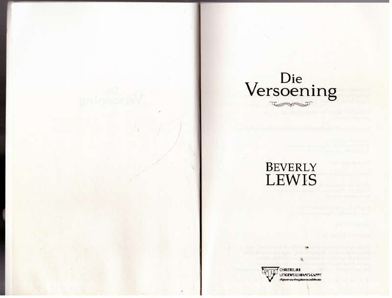 Die Versoening  - Beverly Lewis