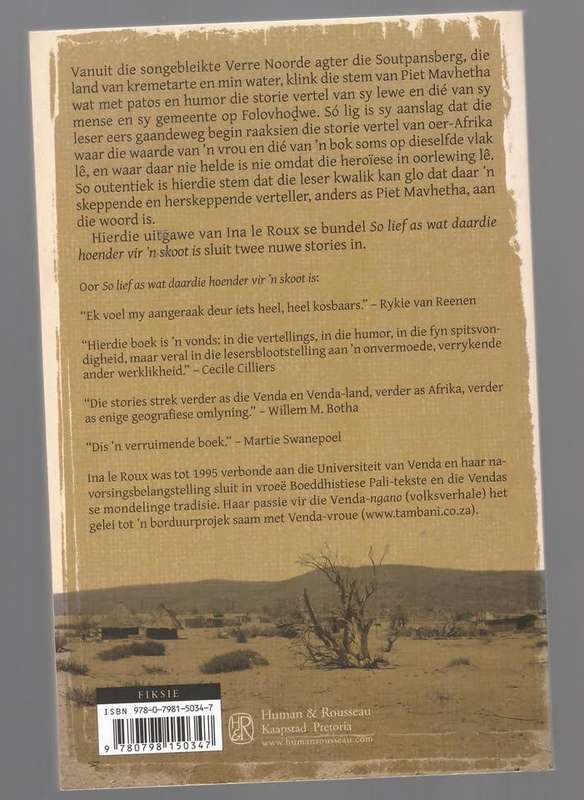 Die Reën kom nie maklik nie: stories van agter die Soutpansberg -- Ina Le Roux