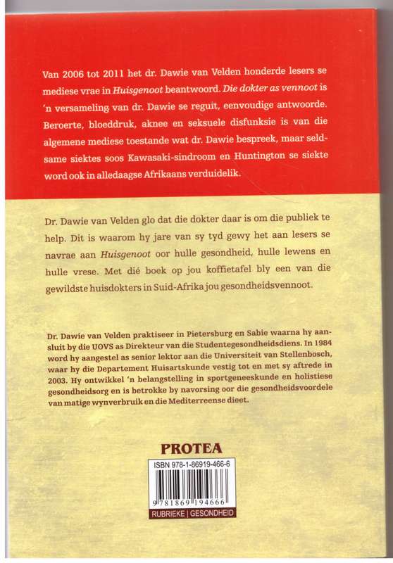 Die Dokter as Vennoot -  Dawie van Velden