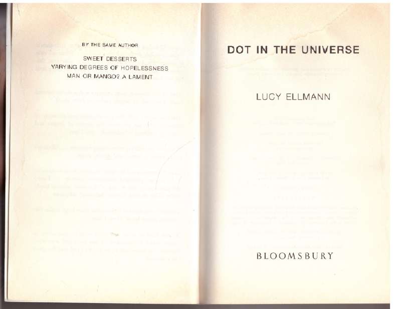 Dot in the Universe -- Lucy Ellmann