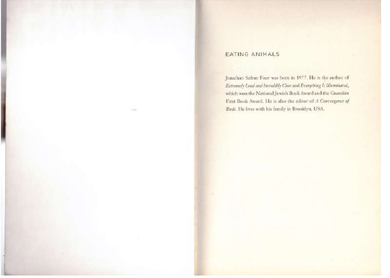 Eating Animals - Jonathan Safran Foer