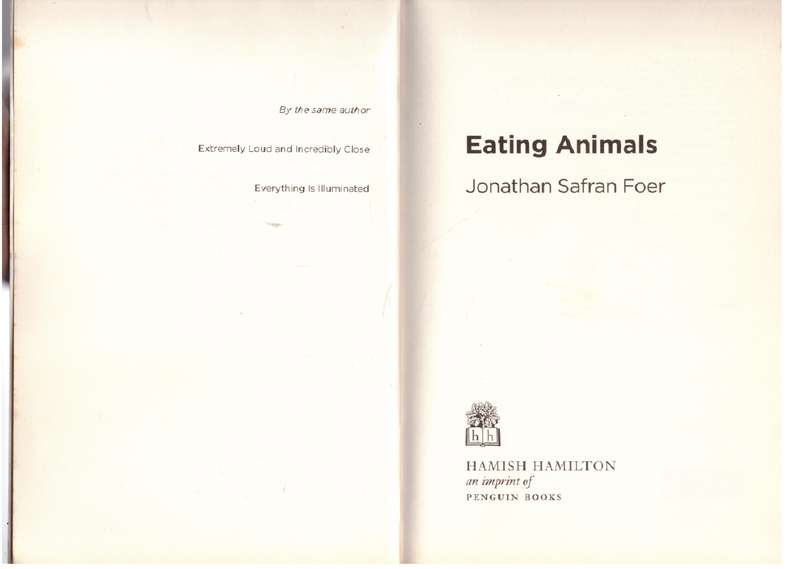 Eating Animals - Jonathan Safran Foer