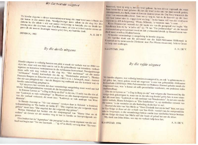 Eeu: honderd jaar van Afrikaanse kortverhale -- Abraham H. De Vries [Samesteller]