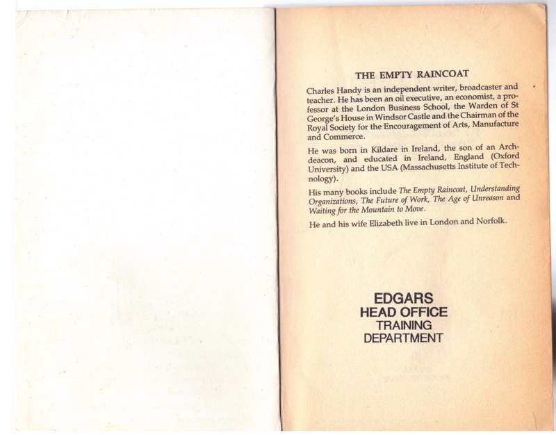 The Empty Raincoat: : Making Sense of the Future  --  Charles Handy