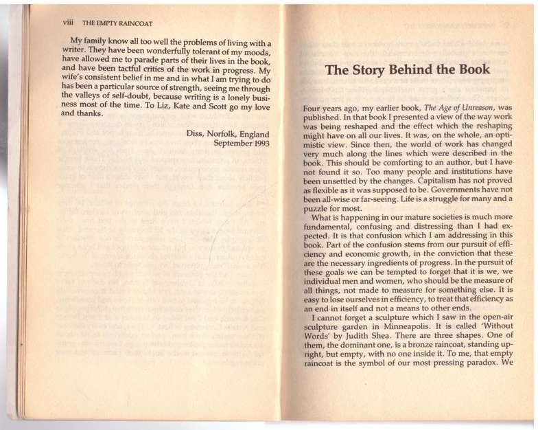 The Empty Raincoat: : Making Sense of the Future  --  Charles Handy
