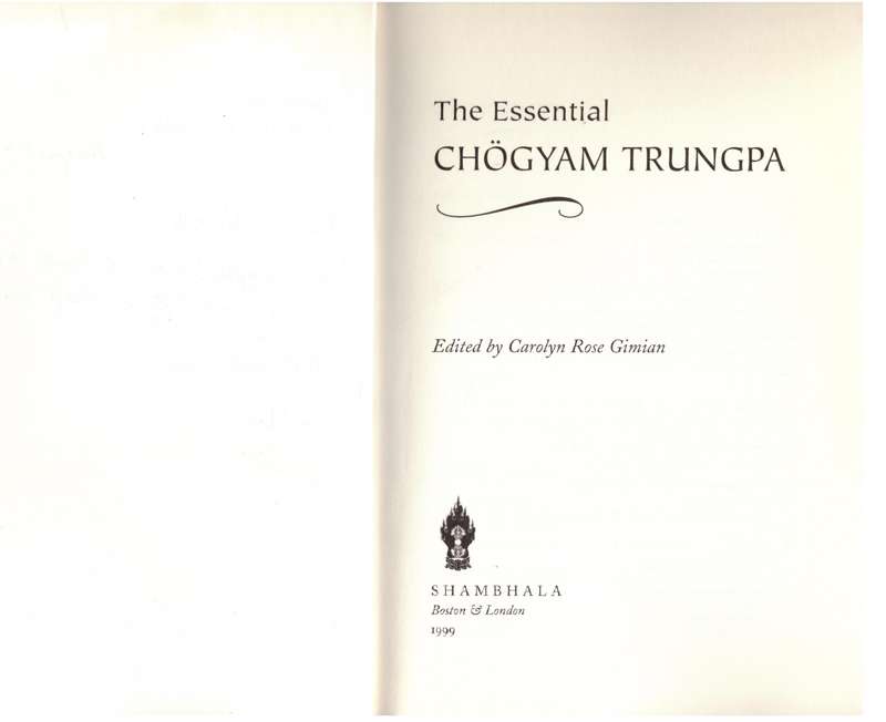 The Essential Chogyam Trungpa  - Carolyn Rose Gimian [Editor]