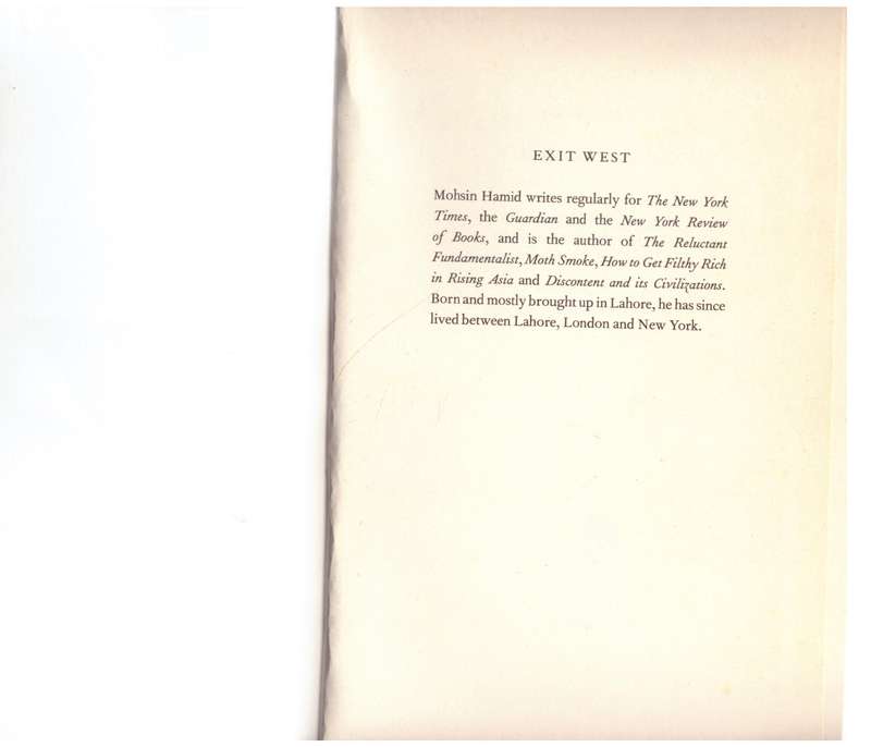 Exit West -- Mohsin Hamid