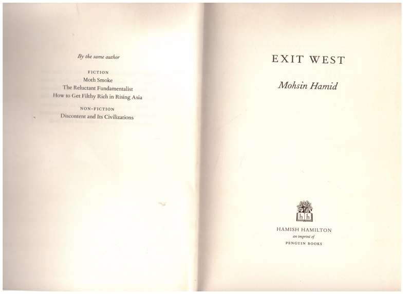 Exit West -- Mohsin Hamid