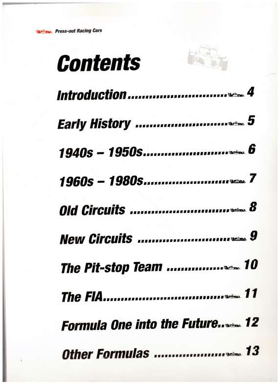 Fantastic Press-Out Racing Cars