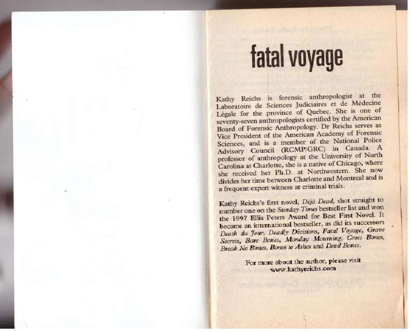 Fatal Voyage  --  Kathy Reichs