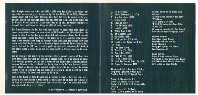 Bob Marley & The Wailers  Feel Alright (CD)