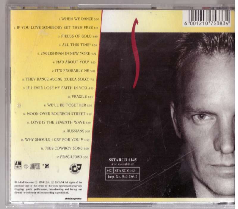 Sting  Fields Of Gold: The Best Of Sting 1984 - 1994 (CD)