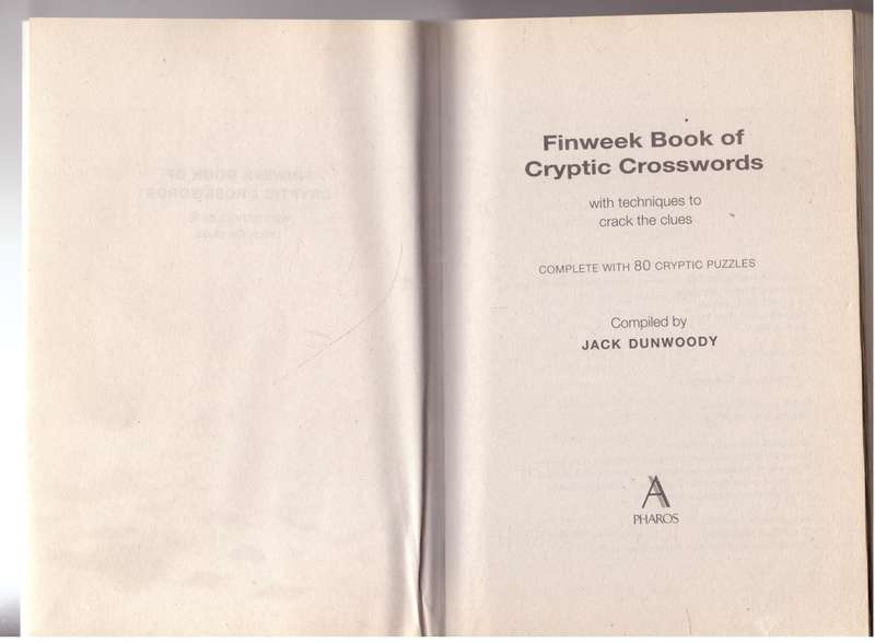 Finweek Book of Cryptic Crosswords ~ Jack Dunwoody