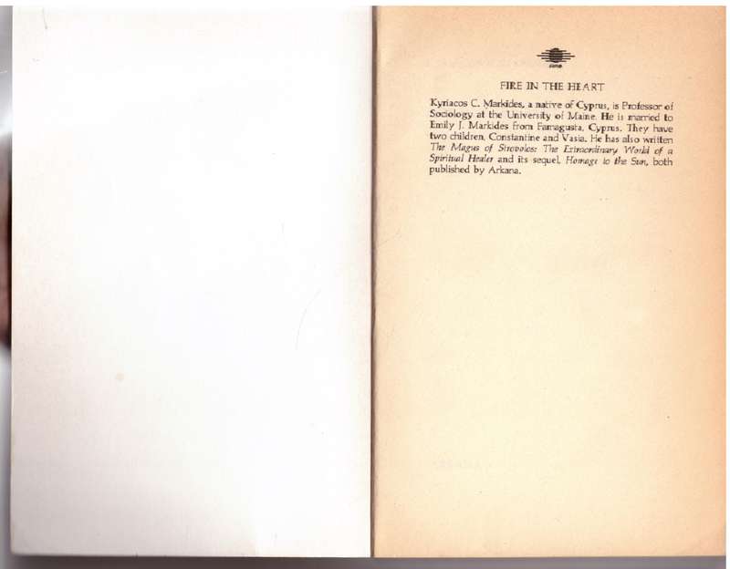 Fire in the Heart: Healers,Sages And Mystics -- Kyriacos C. Markides