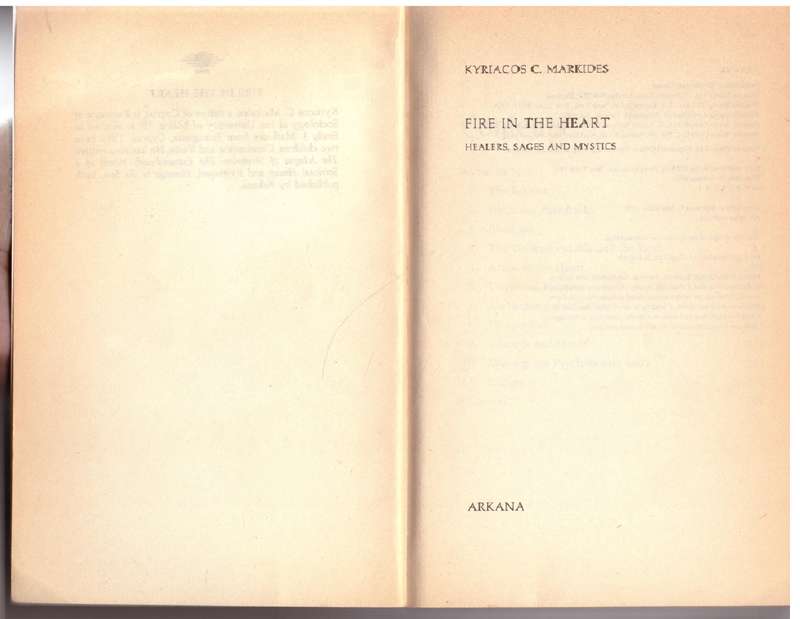 Fire in the Heart: Healers,Sages And Mystics -- Kyriacos C. Markides