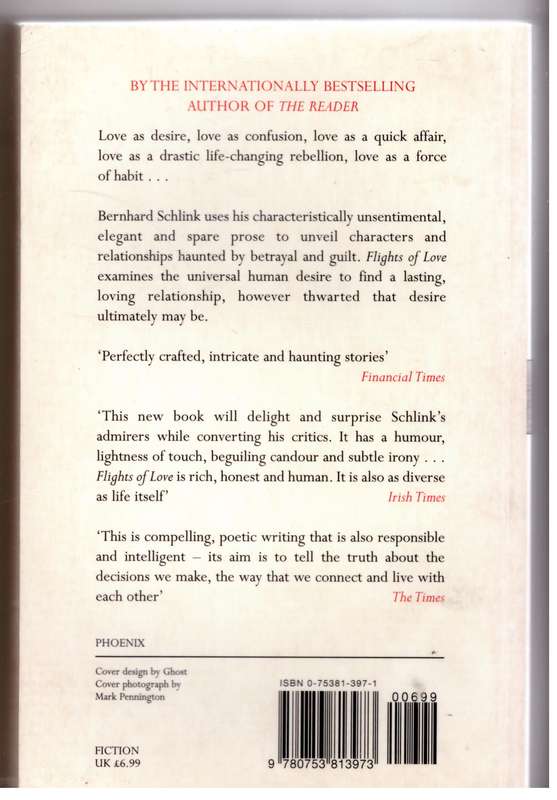 Flights of Love: Stories --  Bernhard Schlink