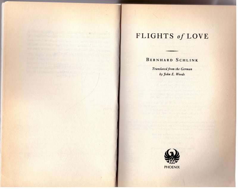 Flights of Love: Stories --  Bernhard Schlink